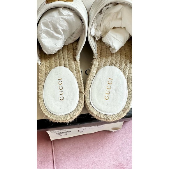 Gucci GG Marmont Matelasse White Espadrilles - Picture 5 of 16